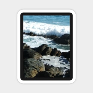 Waves and Rocks by Avril Thomas - photography Magnet