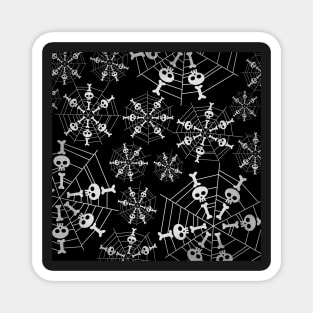 Black Skeleton Webs Magnet