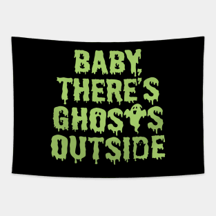 Funny Halloween Ghost Trick Or Treat Slogan Funny Meme Tapestry