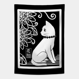 Flower and cat Tapestry