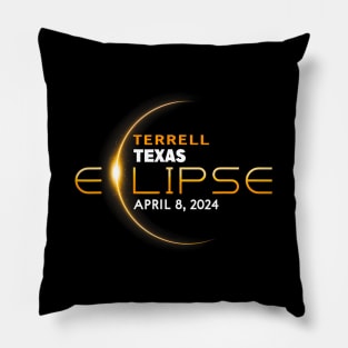 Terrell Texas Total Solar Eclipse 2024 Pillow