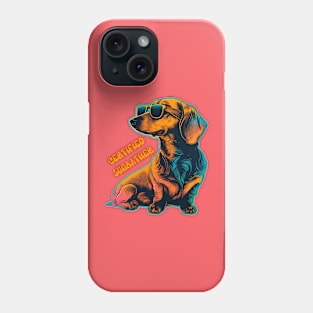 Sunny Side Pup: Dachshund Sunbather Phone Case