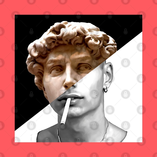Michelangelo's David And Cigarette by luigi-tarini