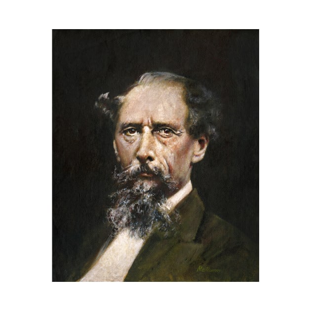Charles Dickens Portrait by mictomart