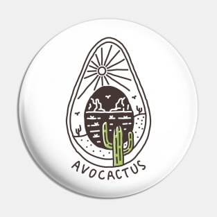 Avocactus Avocado Cactus Pin