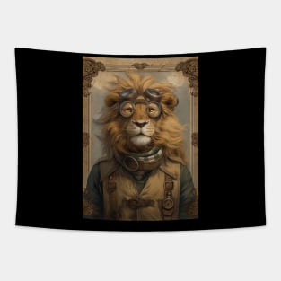 Steampunk Lion Tapestry