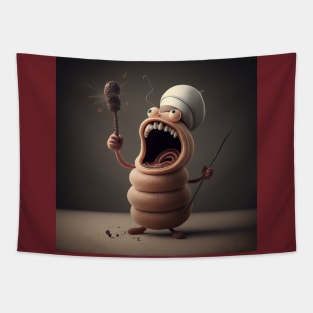 Worm Chef Screams at Line Cooks Tapestry