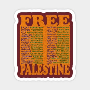 Free Palestine,Palestine cities, Palestine solidarity,Support Palestinian artisans,End occupation Magnet
