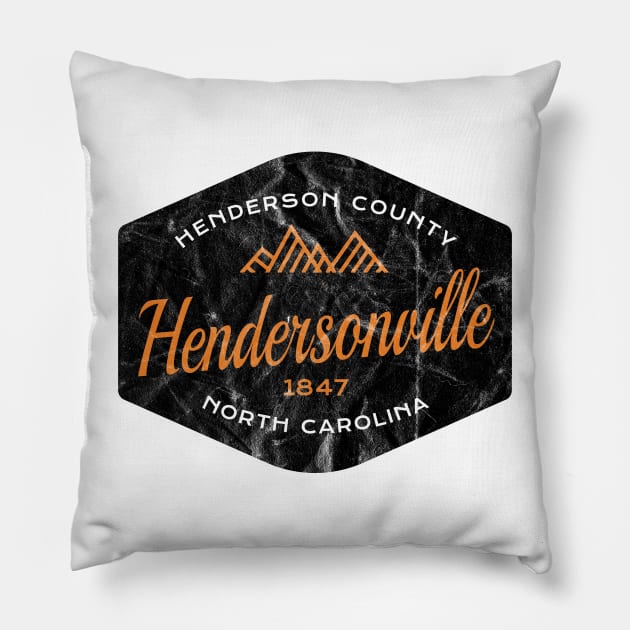 Mountain Towns of North Carolina - Hendersonville, NC Pillow by Contentarama
