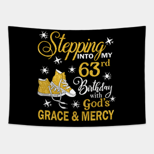 Stepping Into My 63rd Birthday With God's Grace & Mercy Bday Tapestry