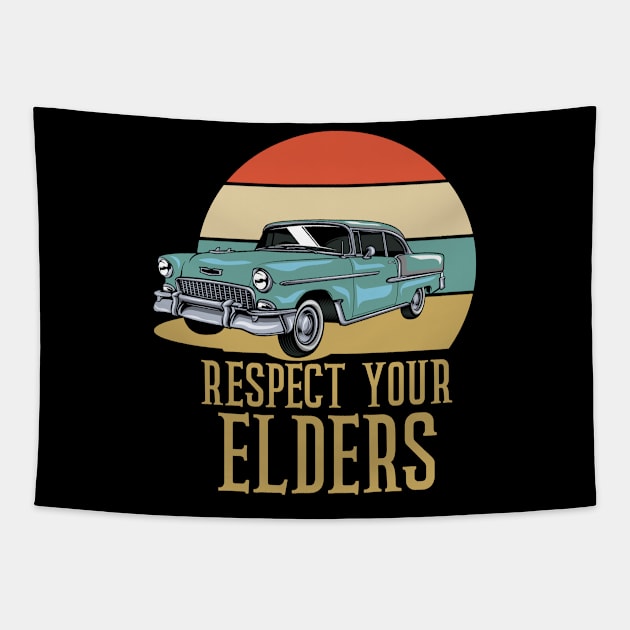 Muscle Car Classic Vintage cars Lovers Tapestry by MoodPalace