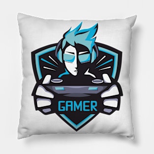 Gamer (blue) Pillow