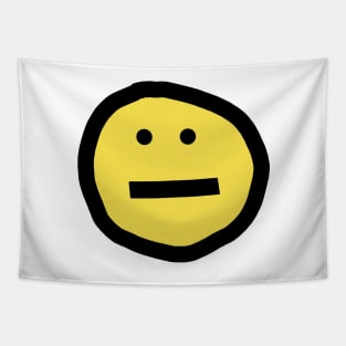 I Don't Know How I Feel Neutral Smiley Face Tapestry