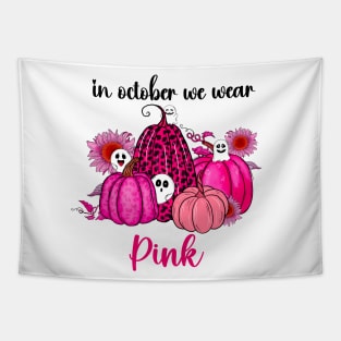 In October We Wear Pink - Halloween Tapestry