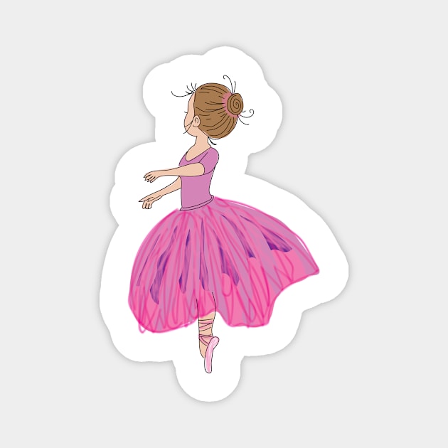 Tutu Cute Magnet by AmazingArtMandi