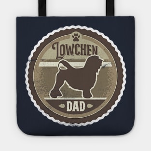 Lowchen Dad - Distressed Lowchen Silhouette Design Tote