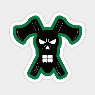 Skull with axes Magnet