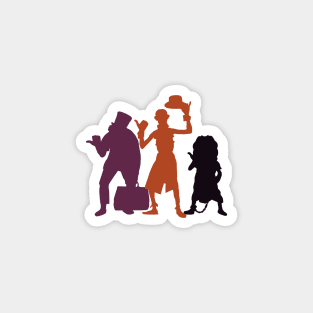 Hitchhiking Ghosts Silhouette Halloween Magnet