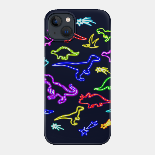 Neon Dinosaurs - Dinosaur - Phone Case