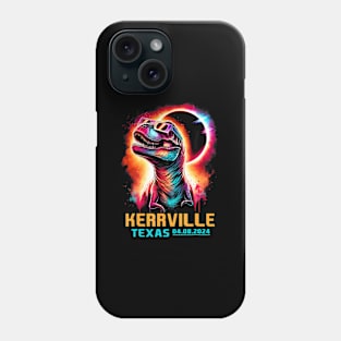 Kerrville Texas Total Solar Eclipse 2024 T Rex Dinosaur Phone Case