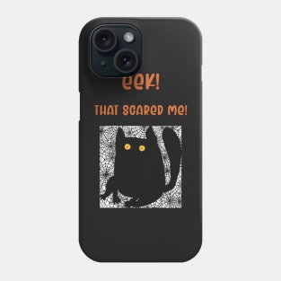 Scared black cat Phone Case