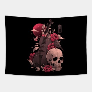 Death and Music - Cello Skull Evil Gift Tapestry