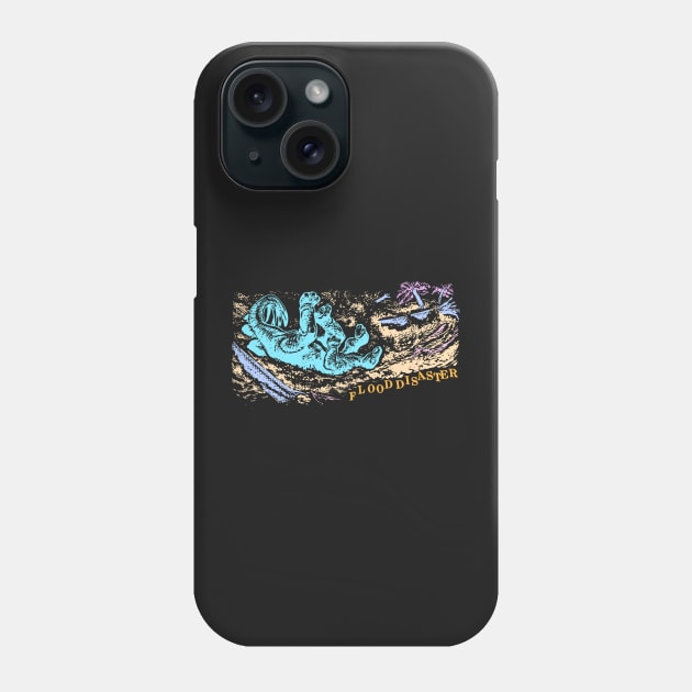 Flood Disaster Dinosaurs Cant Swin Phone Case by MacSquiddles