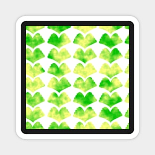 Ginkgo Leaves on White 5748 Magnet