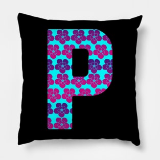 Letter P from Roses Pillow