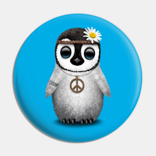 Cute Baby Penguin Hippie Pin by jeffbartels