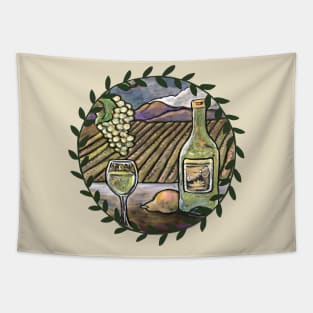 Chardonnay Girl Wine Lovers Tapestry