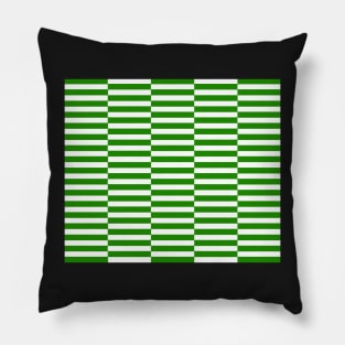 Strips - green and white. Pillow