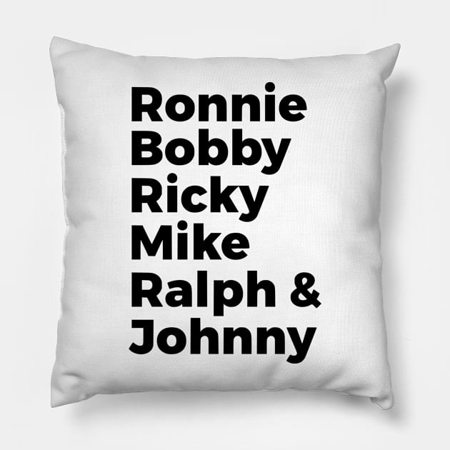 Ronnie Bobby Ricky Mike Ralph & Johnny Pillow by silentboy