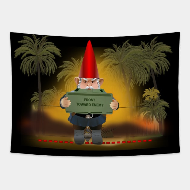 Vietnam Gnome w Claymore - Grenade w Fire w Jungle X 300 Tapestry by twix123844