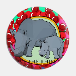 Save the Rhinos Pin