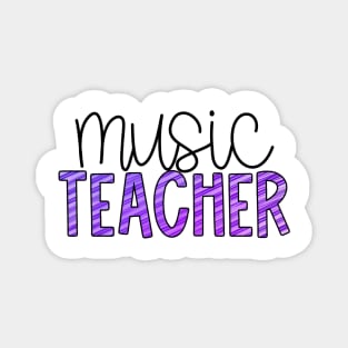 Music Teacher Purple Stripes Magnet