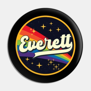 Everett // Rainbow In Space Vintage Style Pin