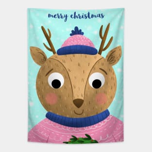 Christmas Reindeer Tapestry