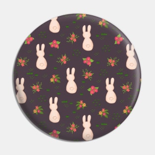 Flower Bunnies Pin