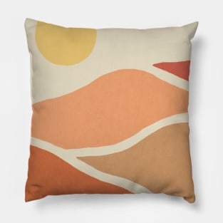 Sunset landscape boho Pillow