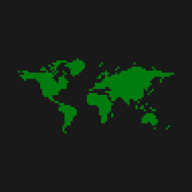 Pixel World, Green by DKrumpp