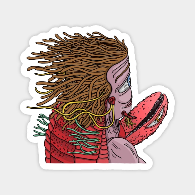 Over Shoulder Lobster PM Magnet by samualweinberg