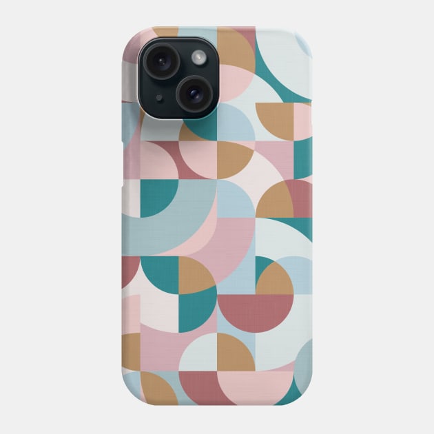 Mid Century Shapes N.05 / Winter Morning Abstraction Phone Case by matise