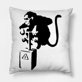 Monkey Detonate Stencil Pillow