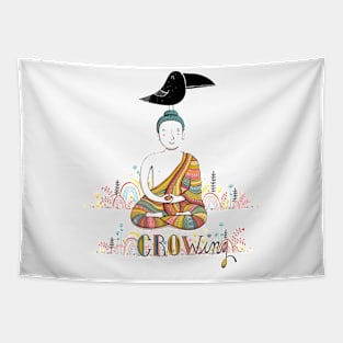 Buddha and Crow Tapestry