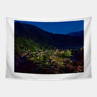 Historic village of Shirakawa-go in Japan Tapestry