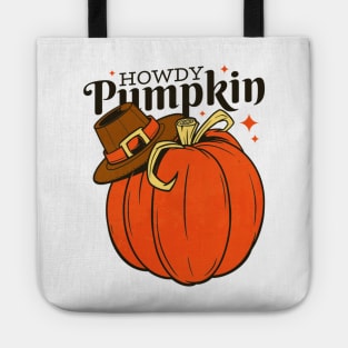 Pumpkin with cowboy hat Tote