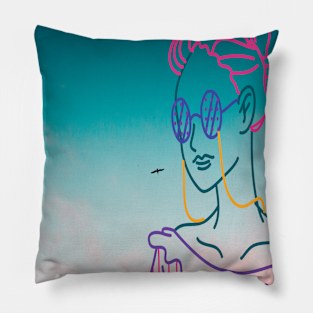 Me in a sunset sky Pillow