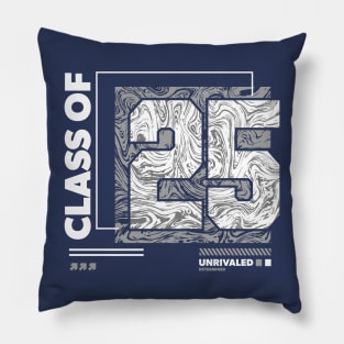 Class of 2025 Urban Streetwear // Graduation Class of '25 Gray Pillow