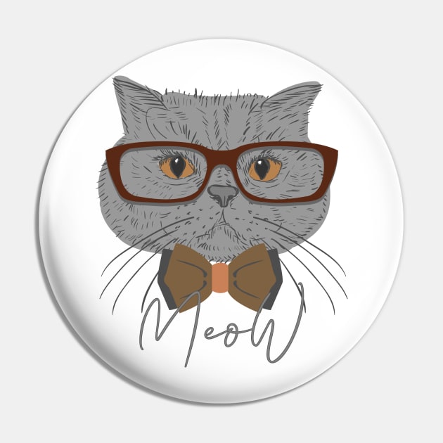 MeoW Two (Cat Series) Pin by Kaos MotivAsik